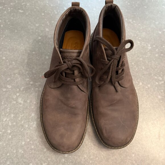 ECCO Brown Leather Gore-Tex Ankle Boots - Size 44 (US 10-10.5) - Picture 2 of 11